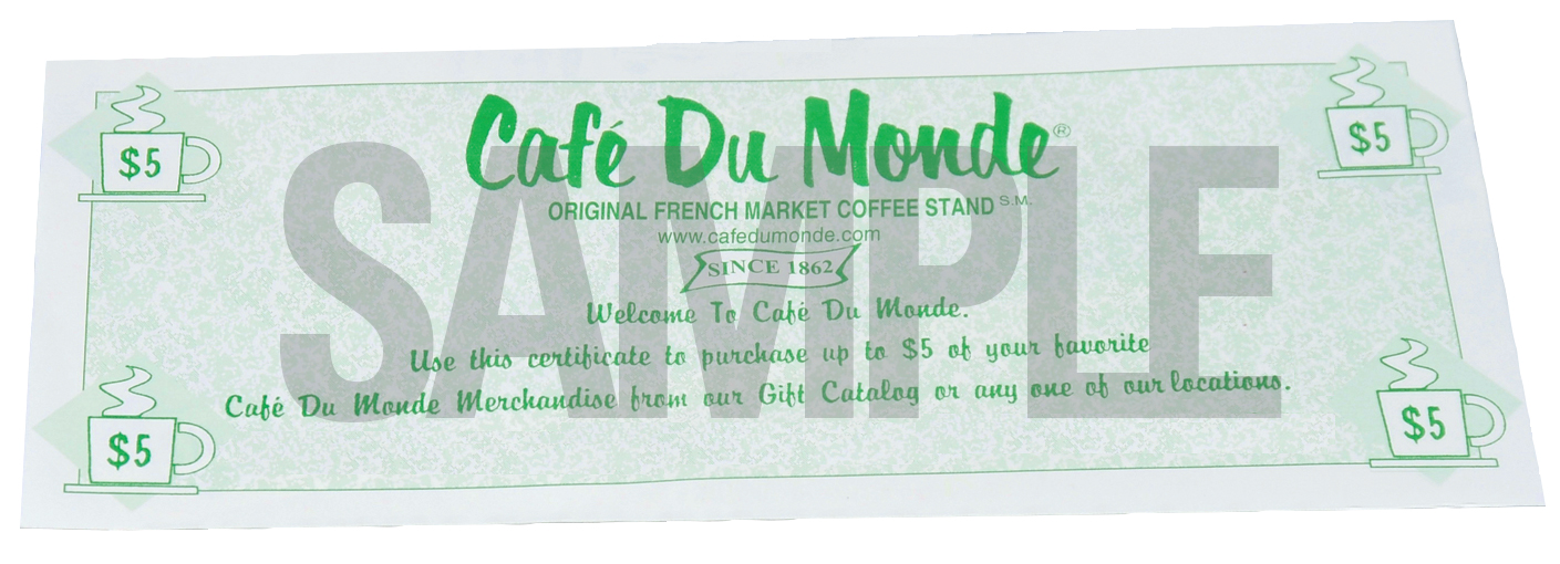 Caf?? Du Monde Gift Certificates