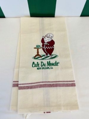 Santa and Beignets Christmas Towel